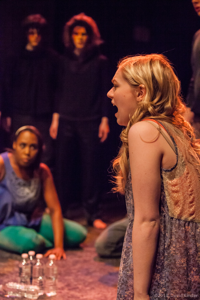 Ashlee Waldbauer as Riley with members of The Trapped and The Fire in Safe to Drink?