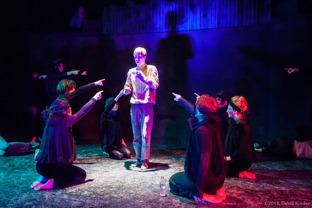 Austin Mahar as Chaz with members of The Trapped and The Fire in Clock