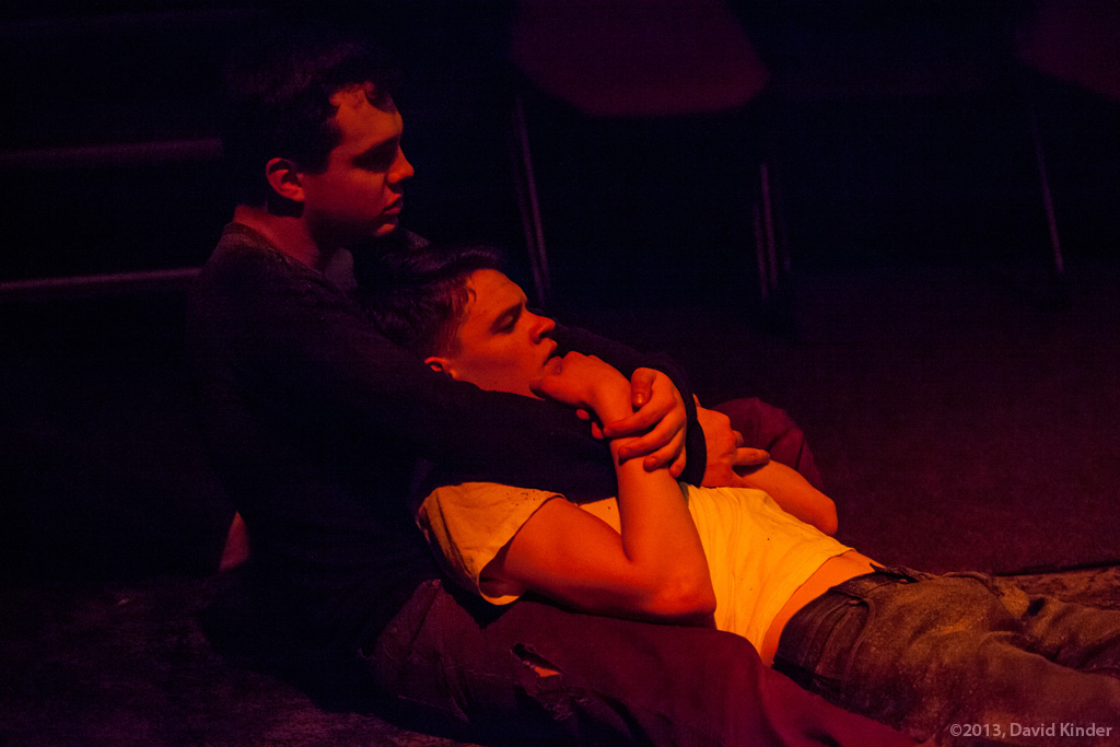 Christopher James as Saul and Jacob Orr as Davin in Statue