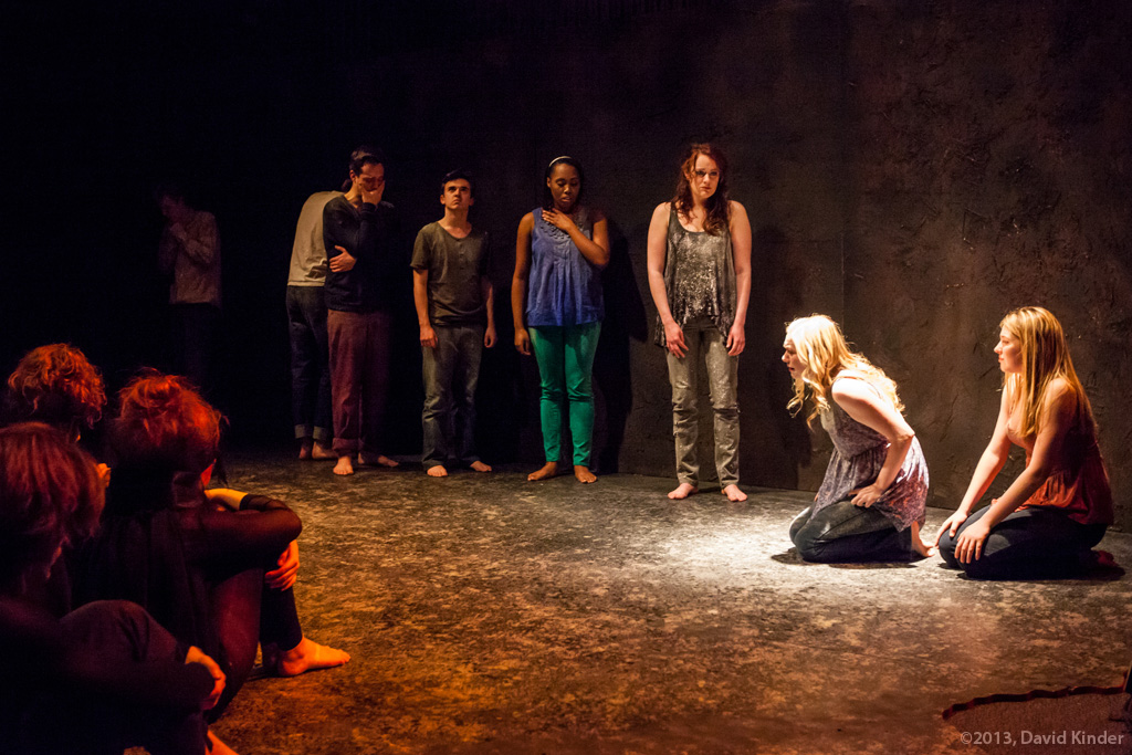 Ashlee Waldbauer as Riley with The Trapped and members of The Fire in First Kiss (2)