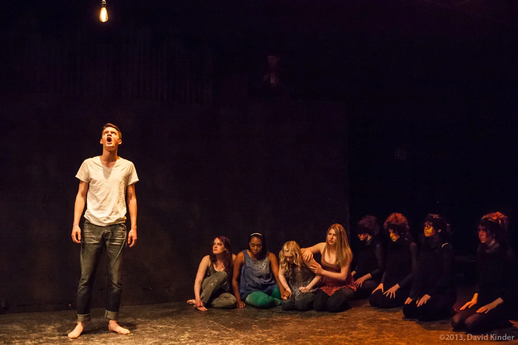 Jacob Orr as Davin with members of The Trapped and The Fire in That Guy