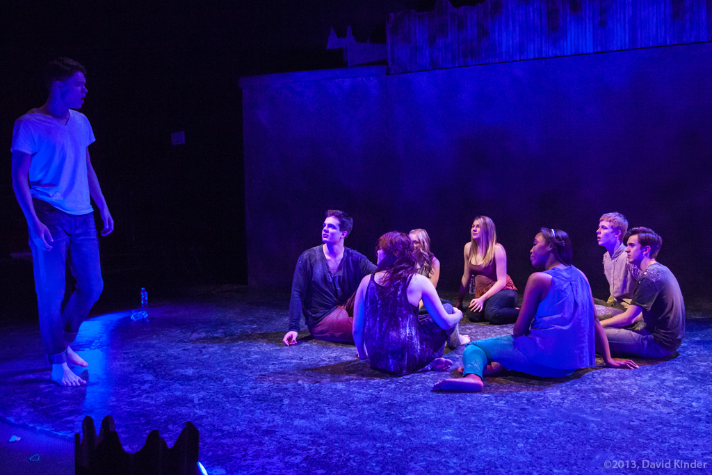 Jacob Orr as Davin with The Trapped in We Gather
