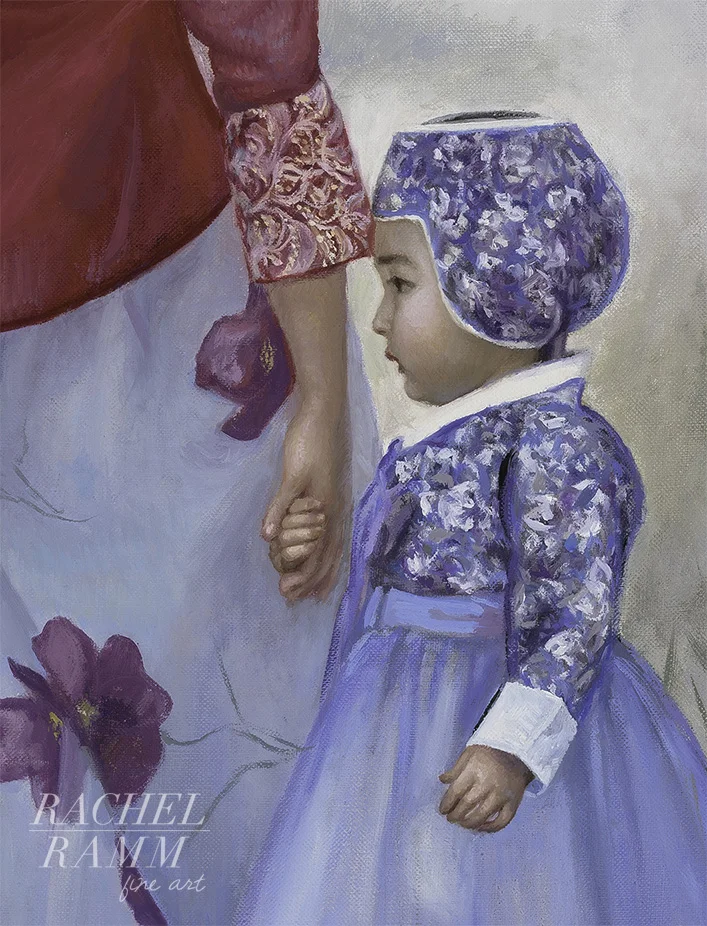 Hanboks in Red and Purple (detail)