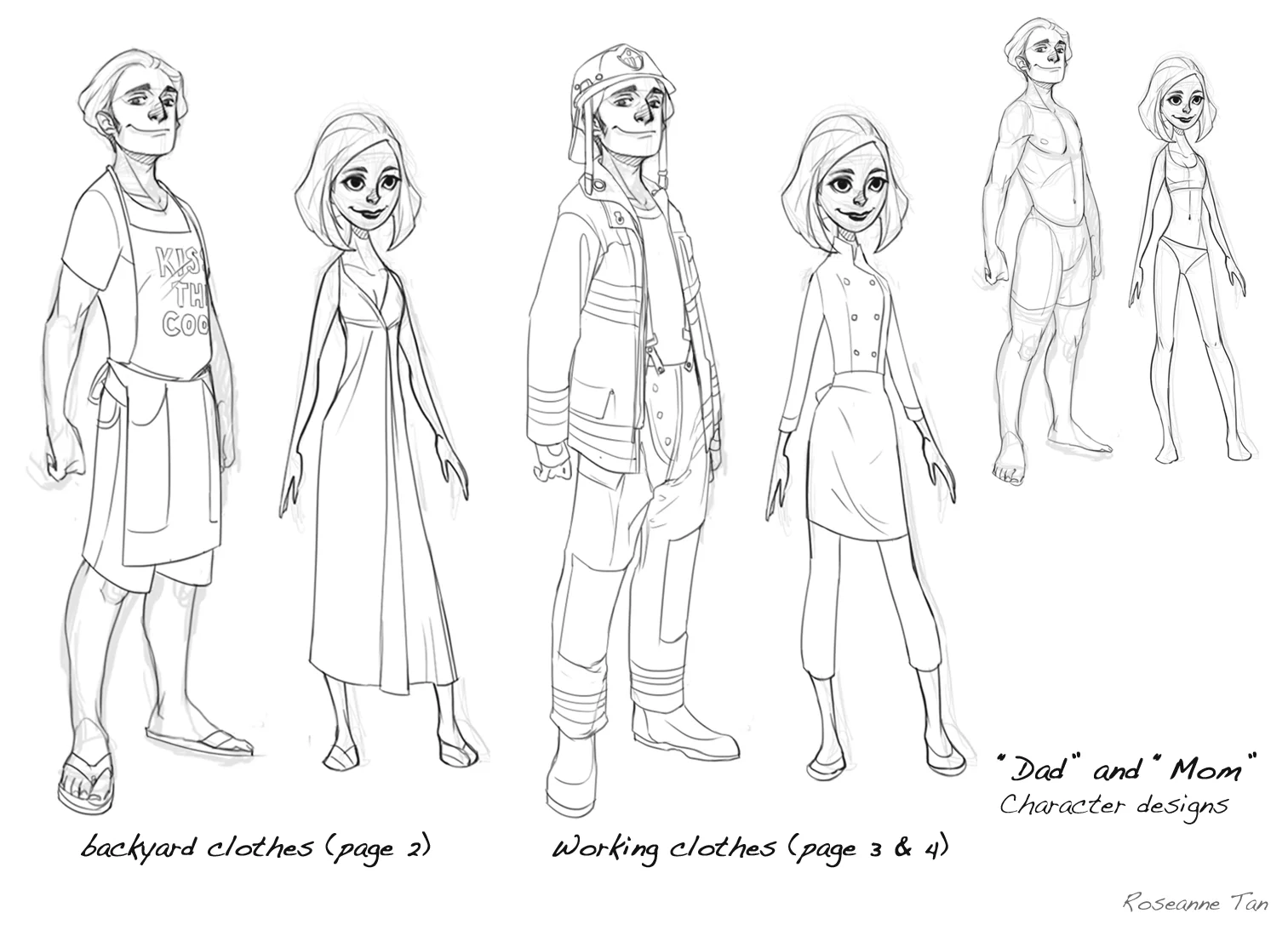  Character Concepts for "Mom and Dad". 