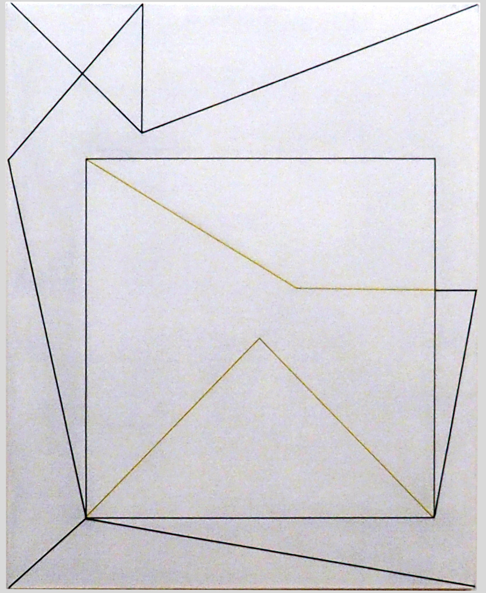 Acrylic and string on canvas 35”H x 28”W