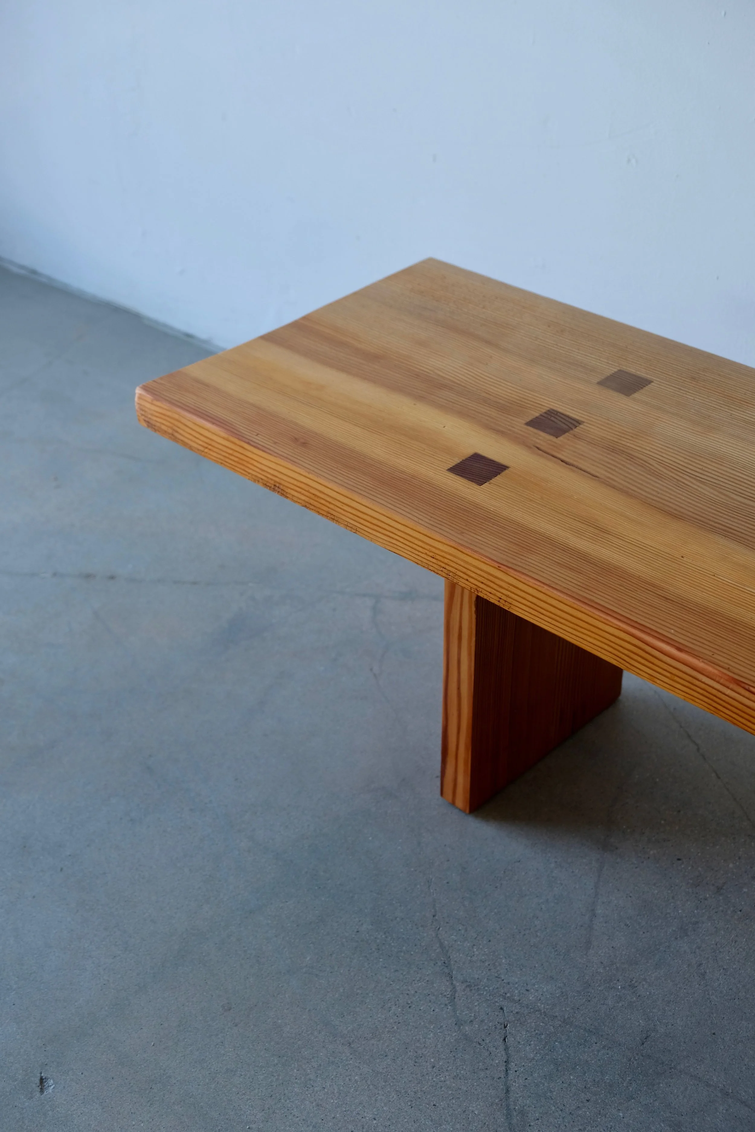 SOLDVery Long Low Eight Foot Solid Pine Wood Handcrafted Mortise and