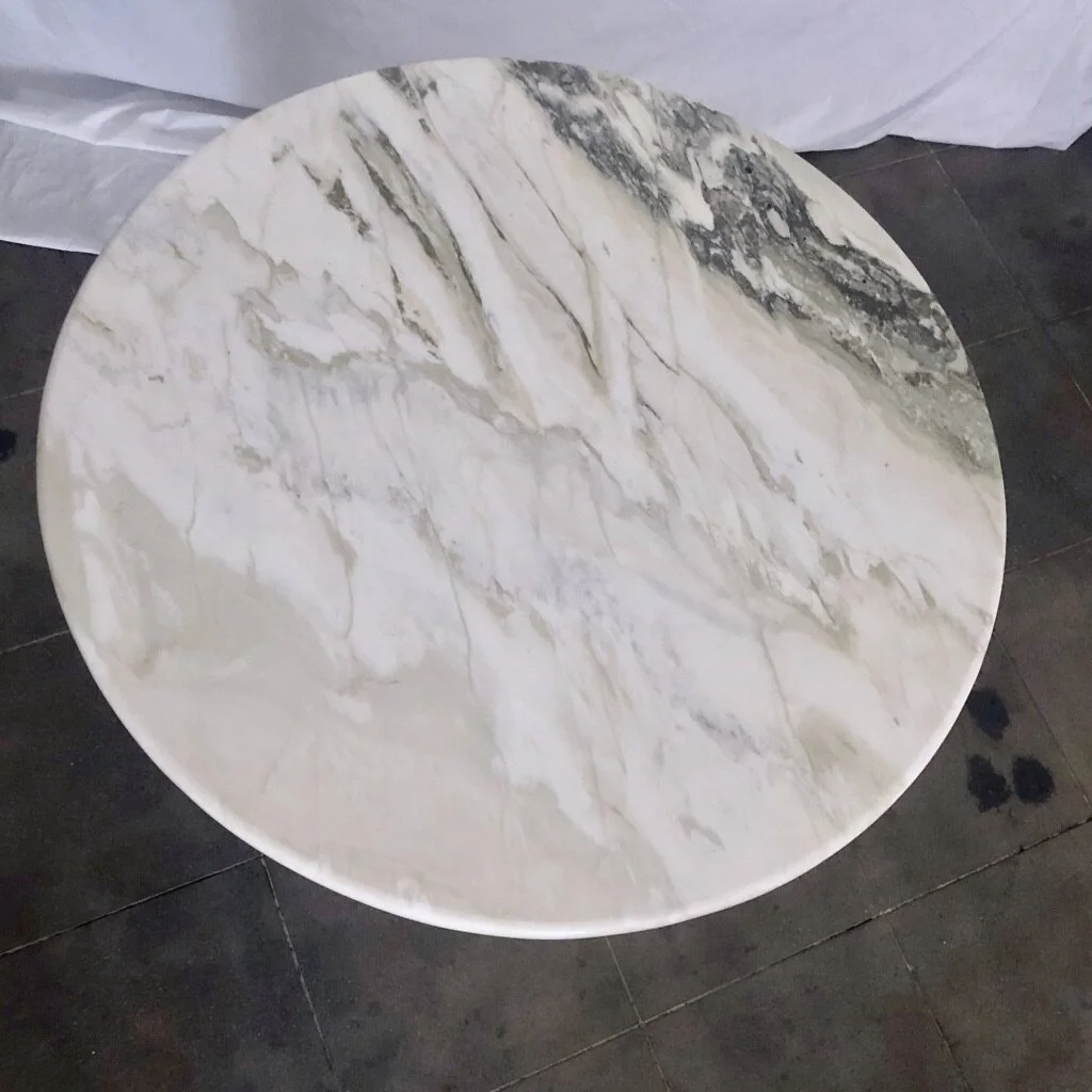 SOLDVintage Round Marble Table 54" — Flow Modern