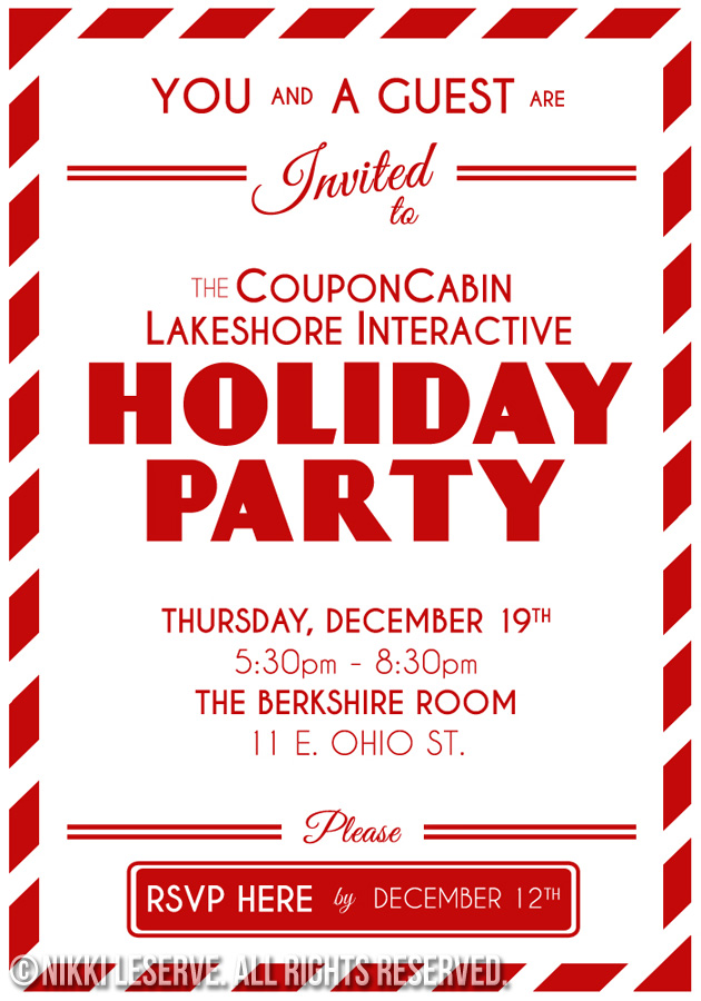 CouponCabin Holiday Party Invite