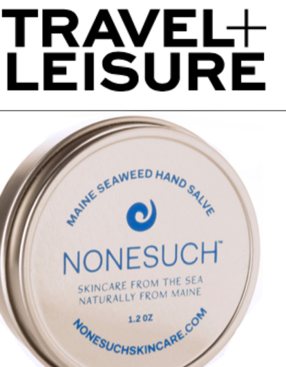 Alice designed the packaging for the Nonesuch Hand Salve which was featured in Travel + Leisure as a "must-pack" item for men and women.