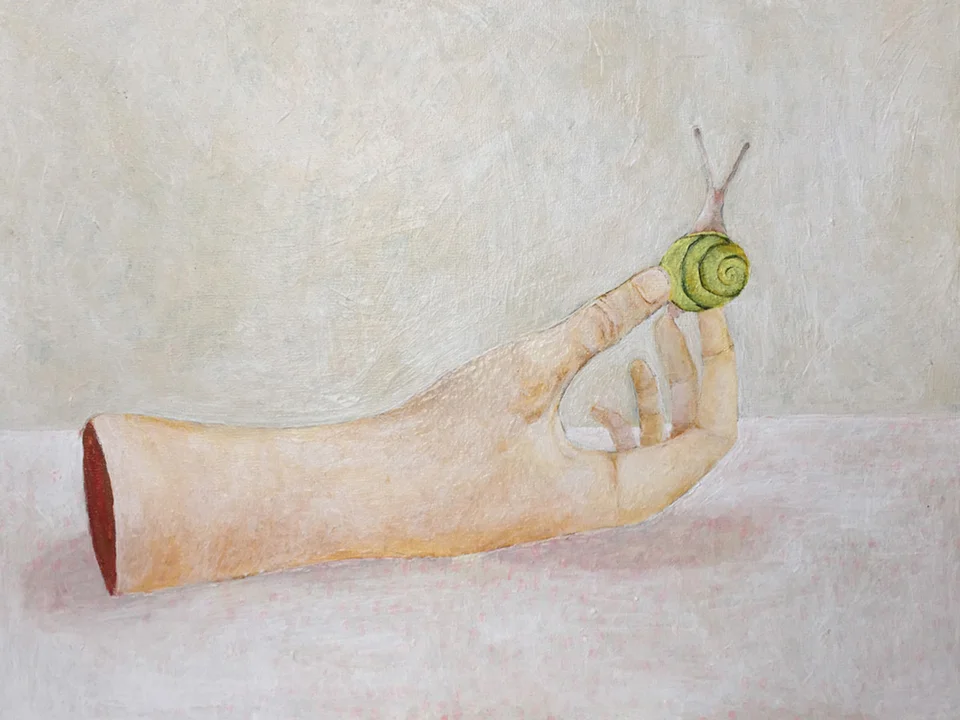 Time , acrylic on panel, 9" x 12"