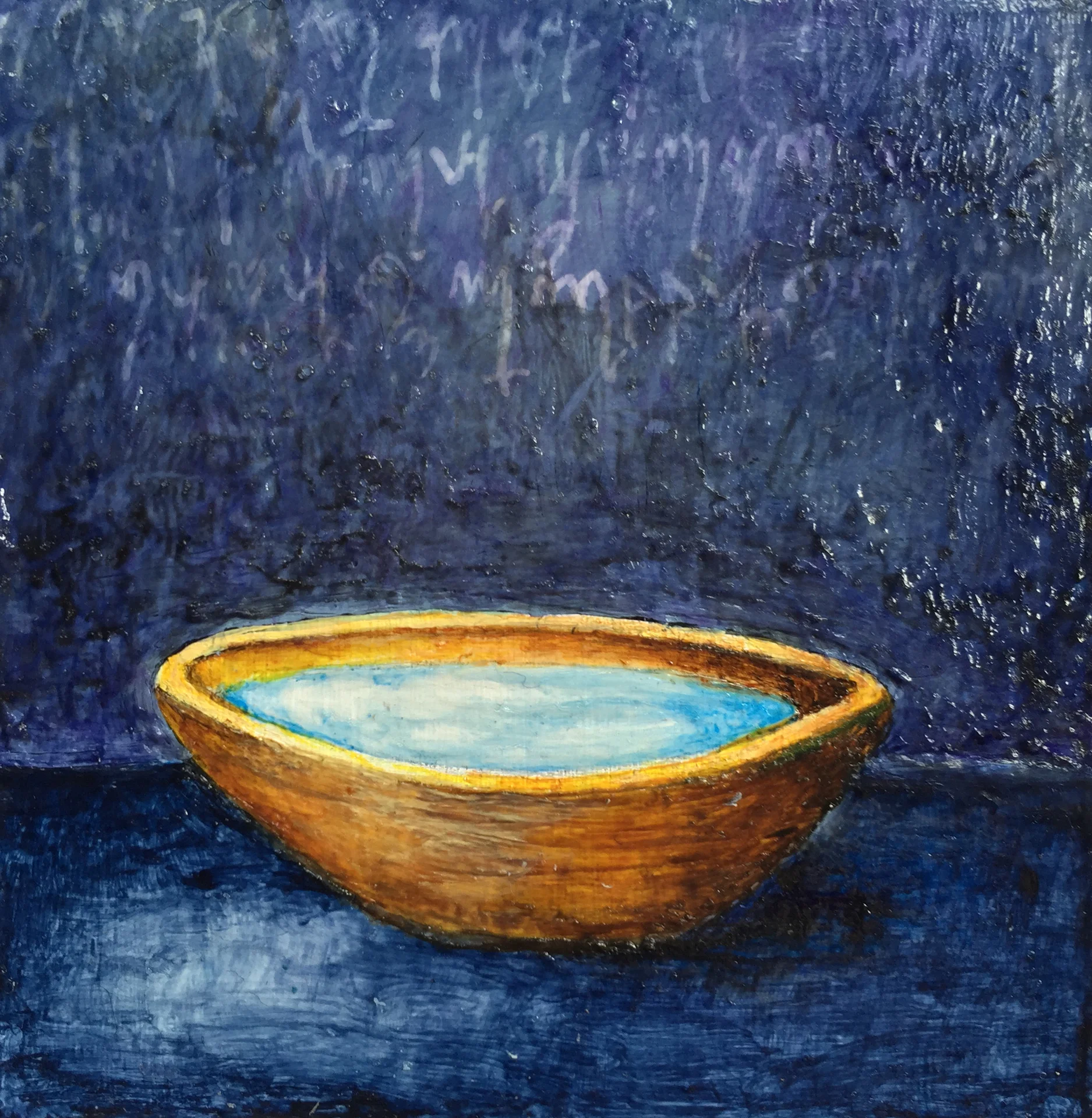 Spell to the West , acrylic on panel, 2.5" x 2.5"