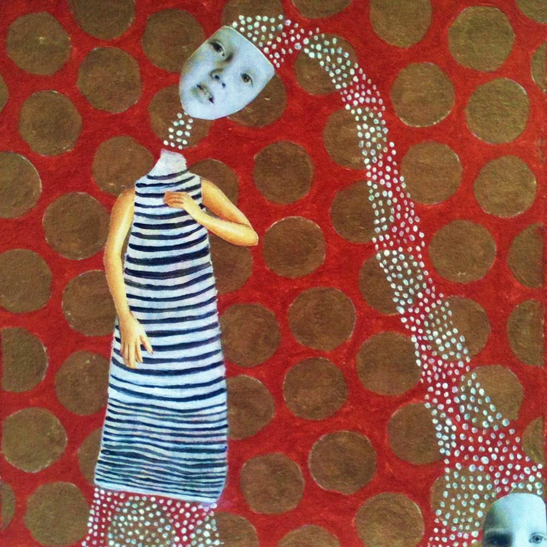 Family No. 2 , acrylic & collage on paper, 6" x 6", 2011 *