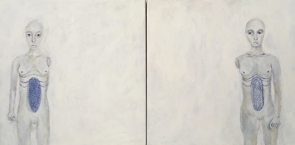 Separation , acrylic on panel, 6" x 12", 2012