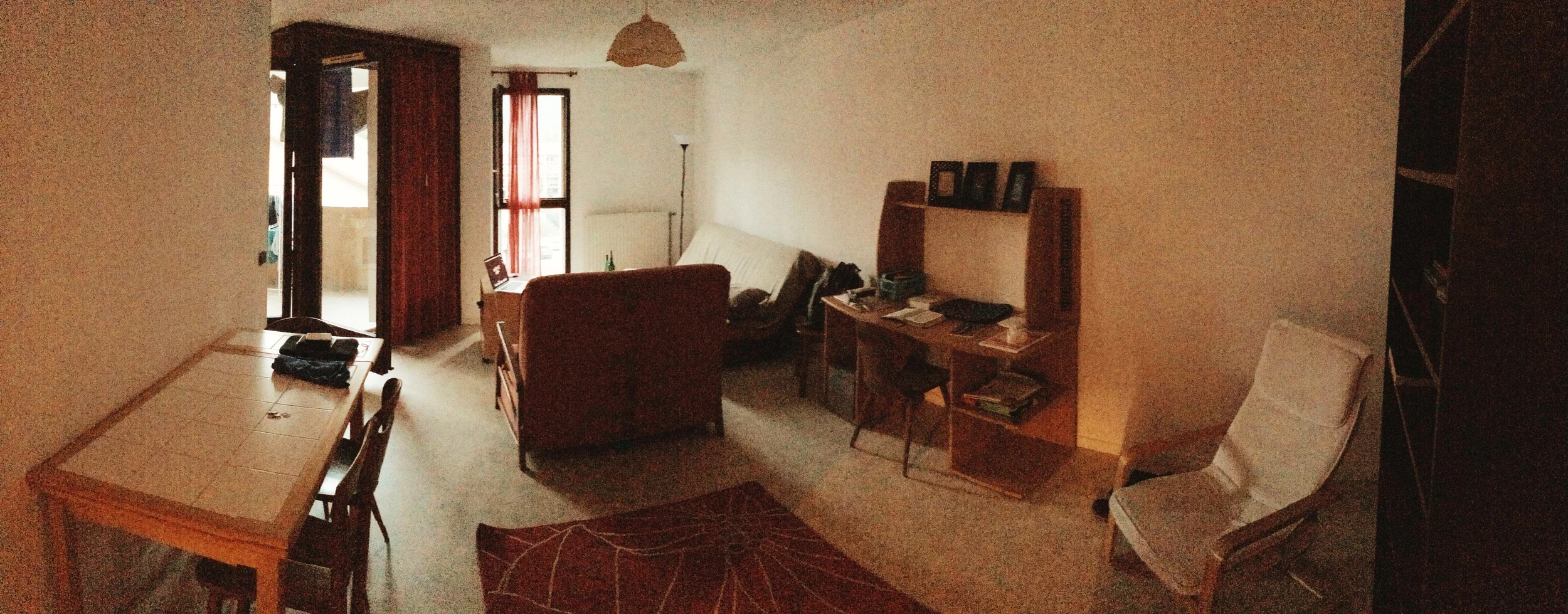 Our dining room, study, and living room.