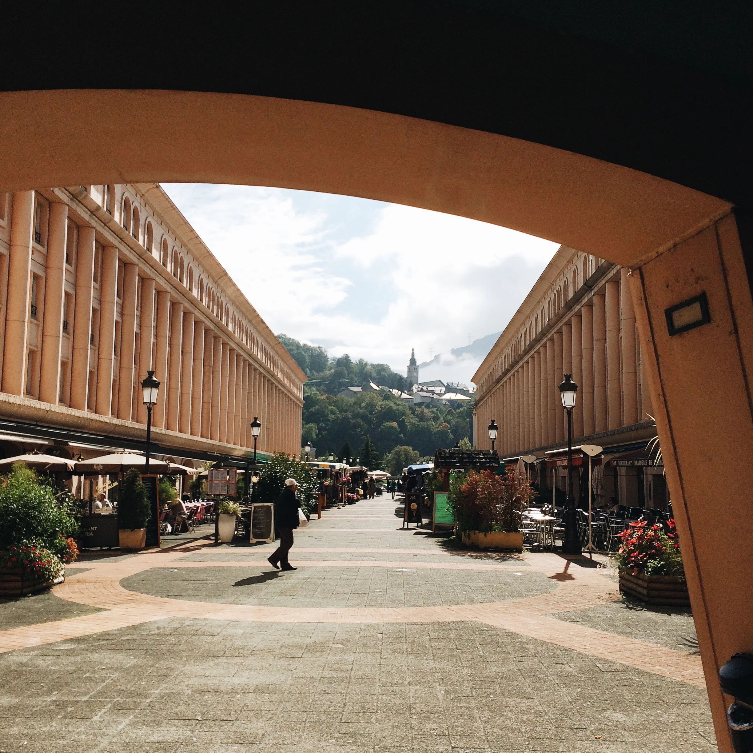 Downtown Albertville. The restaurant on the left is our favorite place to eat—L'avant Premiere.