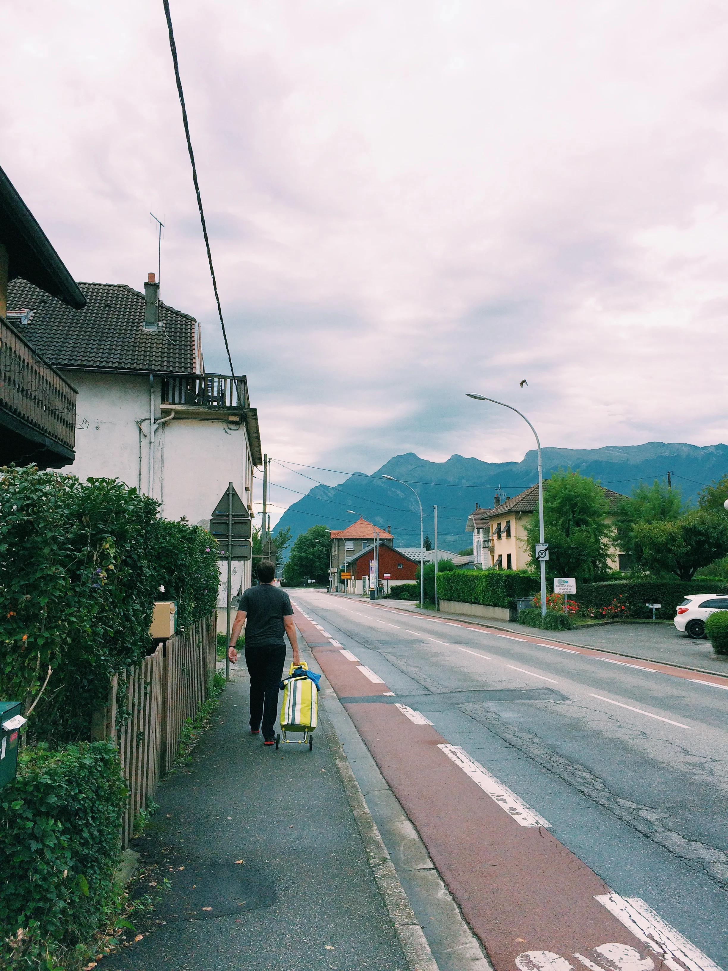 On our way to the grocery store. This is the life sans car!