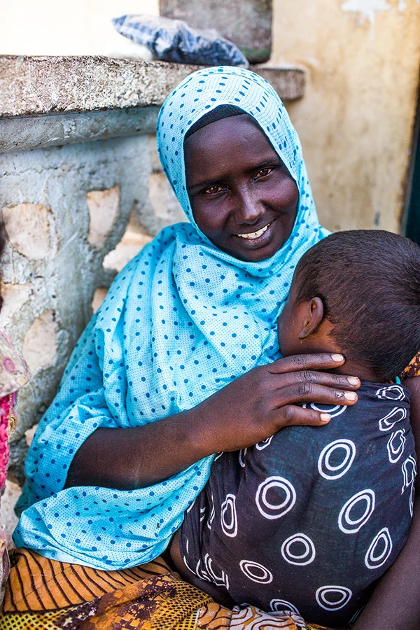 Mira pictured with her daughter
