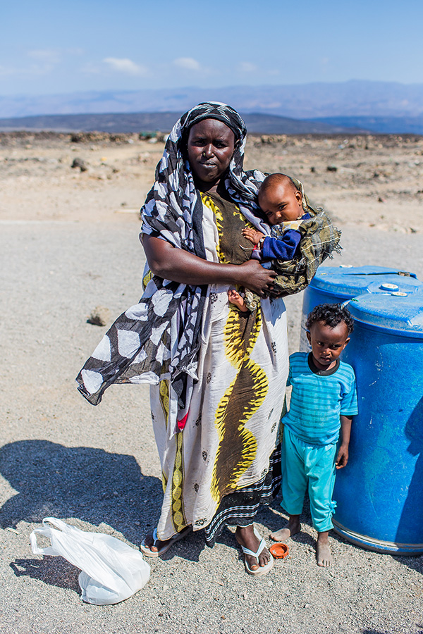 Agnus pictured with her children