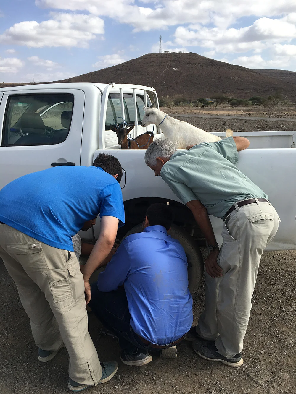 Ya know, when you get a flat, and it takes 5 gives and two goats to get it done...