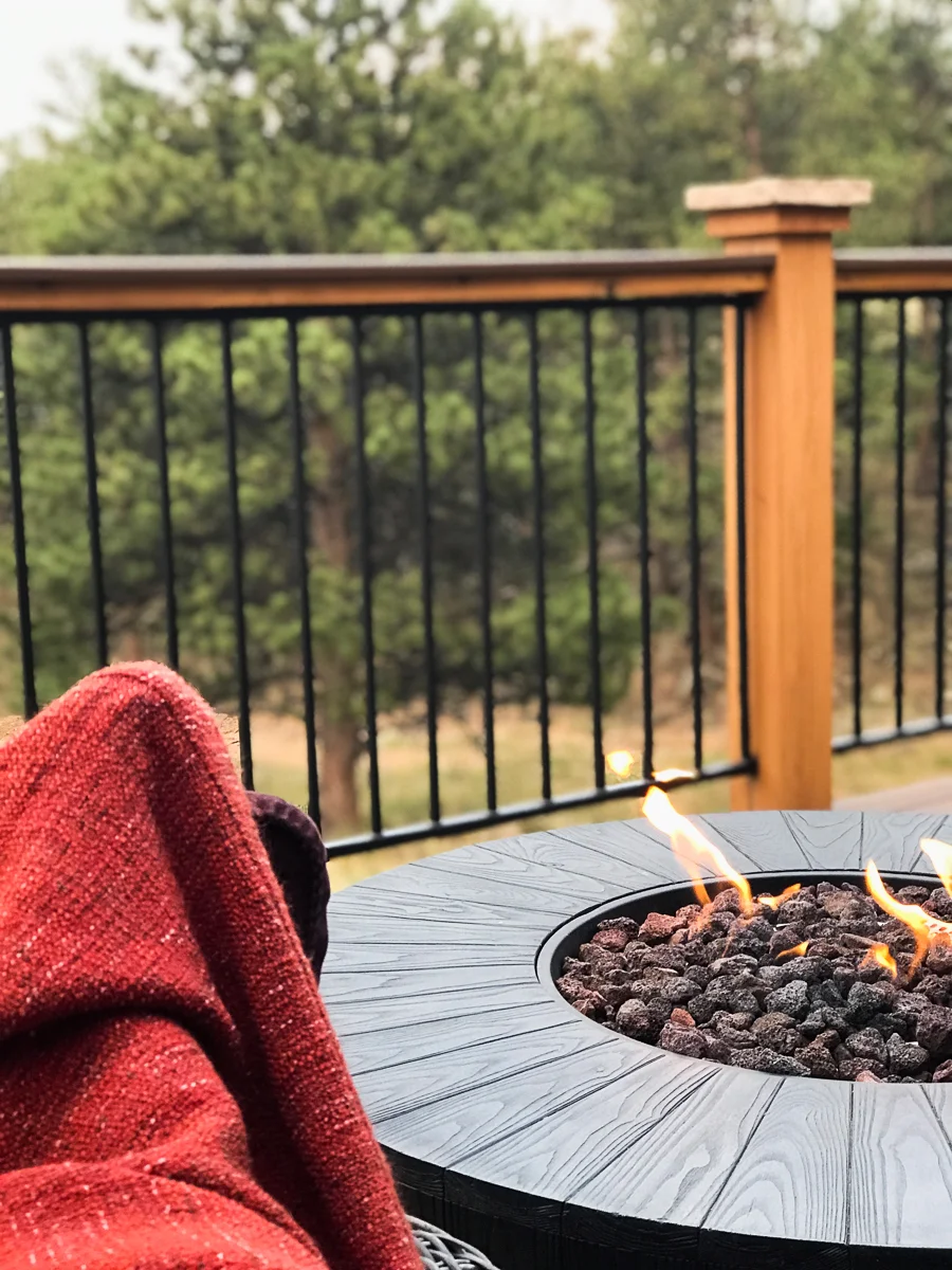 And lots of evenings spent around the fire the this view...let's just say this is after the kids went to bed. :)