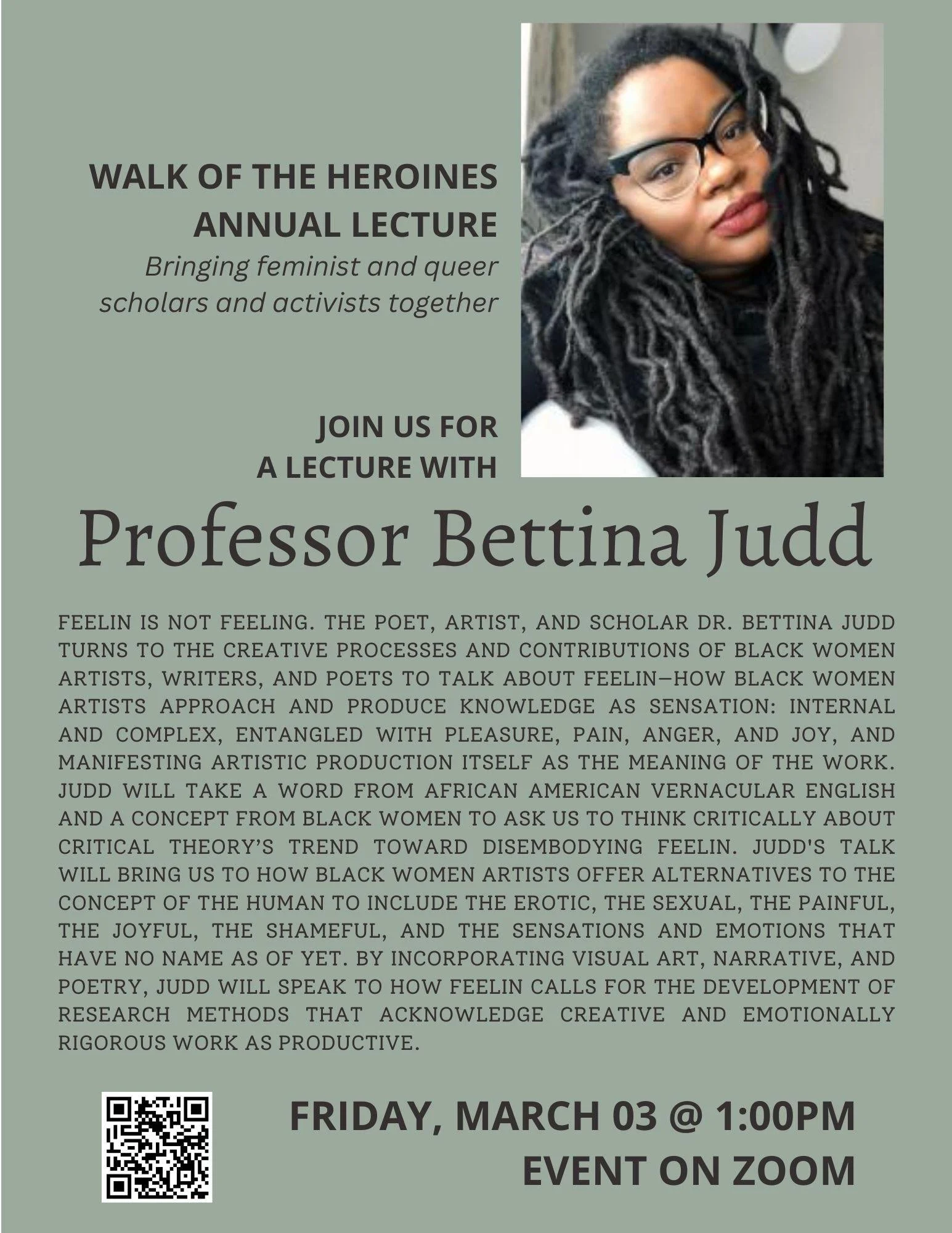 2023 Walk of the Heroines Annual Lecture at Portland State with Professor Bettina Judd 