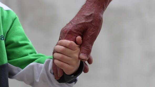 Old Man and Child Holding Hands 3 preview image.jpg