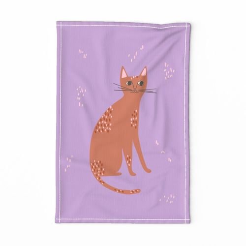Curious Kitty Tea Towel