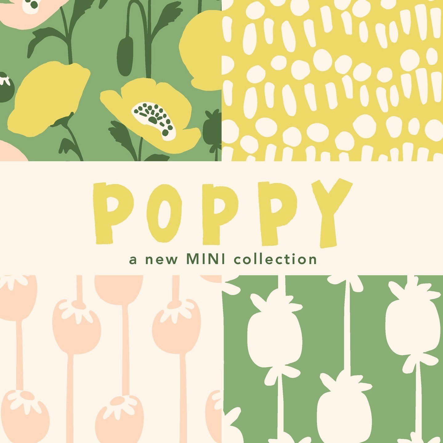 This is just one of several color combinations I created for this mini Poppy Collection. I am so into the color sage green right now. This color combo feels so spring-y to me. Hope y'all are enjoying Spring. Spring comes later here in The Netherlands