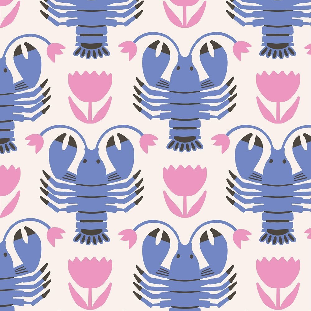 Look! Here&rsquo;s another #Spoonflowerchallenge submission. I have been doing a lot of these challenges lately. I enjoy how they push me to try new themes. This is my entry for the #Crustaceancore challenge. I think living on the sea in the Netherla