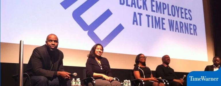 Nicole Franklin and fellow filmmakers at the Reel Sisters of the Diaspora Film Festival-produced Black History Month Panel at Time Warner, NYC.