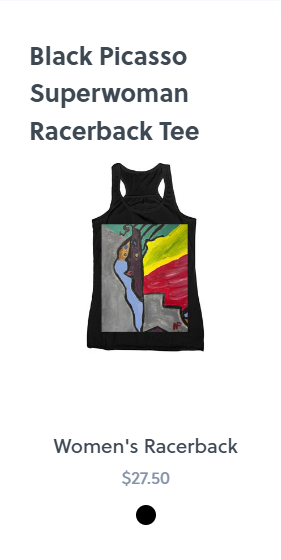 Racerback Tee with description and price of 27 dollars and 50 cents