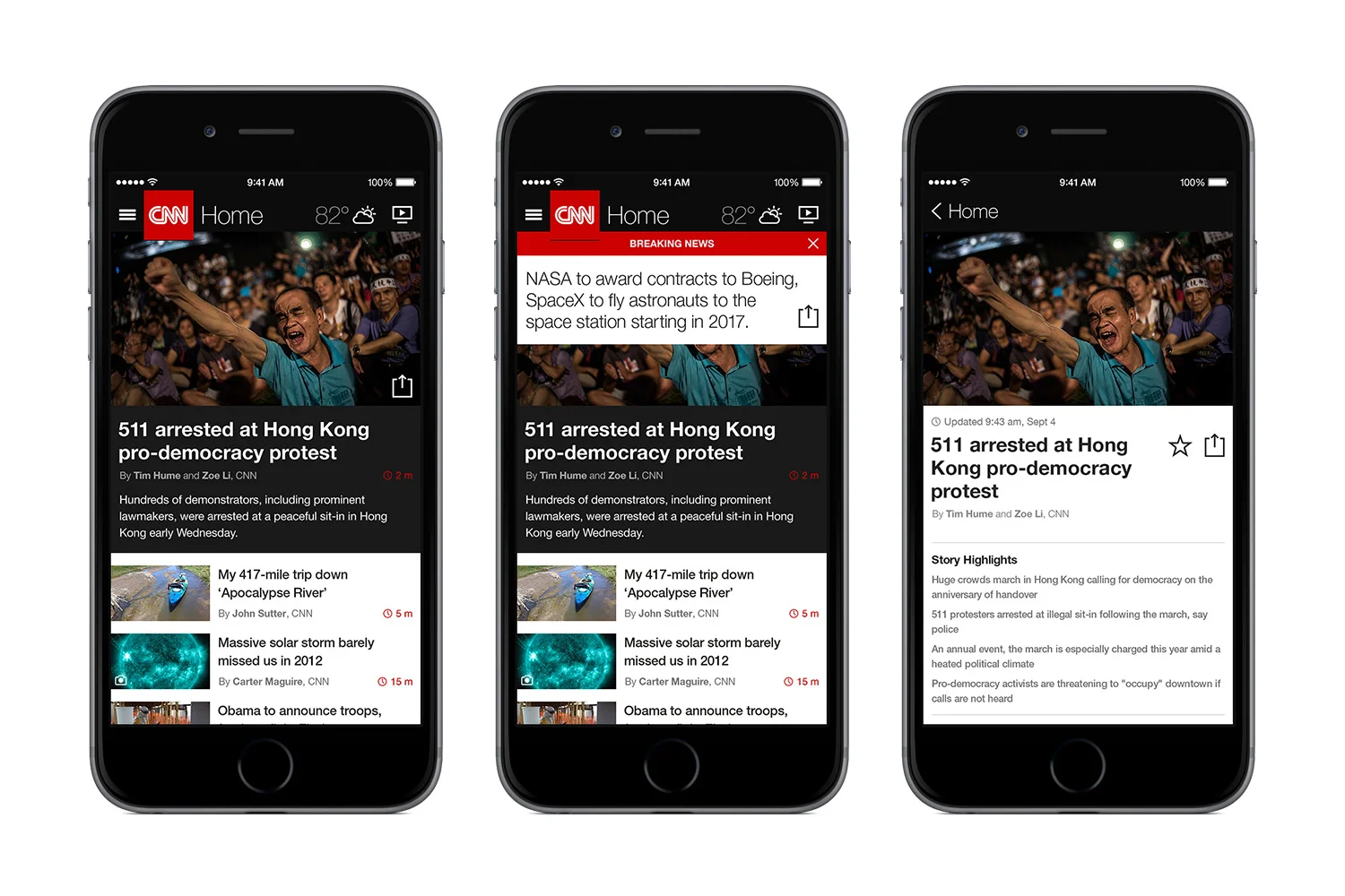CNN iPhone 6 &amp; 6+ Application