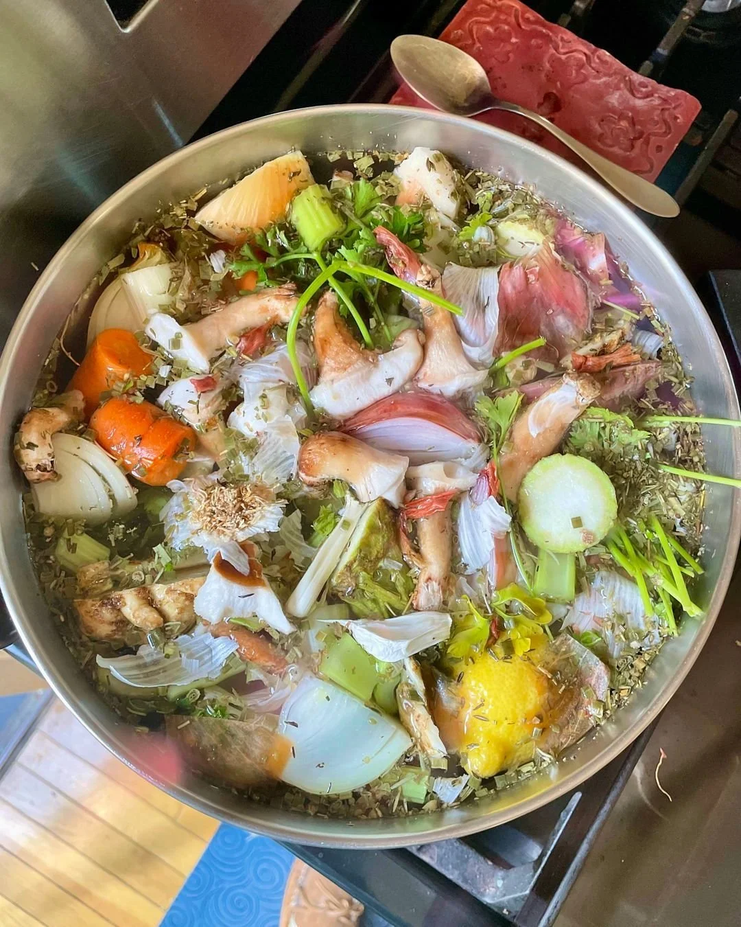 At TBD Foods, our focus is always on delivering the highest quality local meals to our guests.

We believe in using the whole ingredient &mdash; that means turning bones, skins, stems, and scraps into flavorful stock. Sustainability never tasted so g