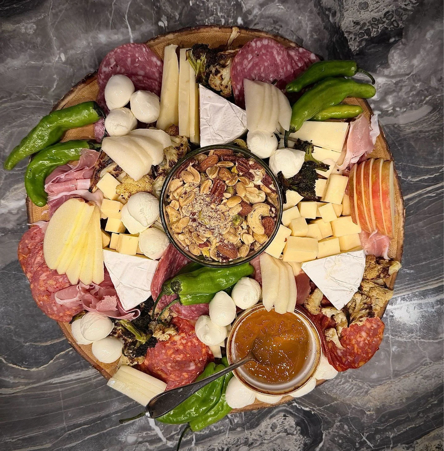 Sometimes the best way to start a meal is with a slow graze.

A table meant for lingering &mdash; seasonal cheeses, thoughtfully sourced charcuterie, fresh vegetables, house-made accompaniments, and a little something sweet.
No rush. No structure. Ju