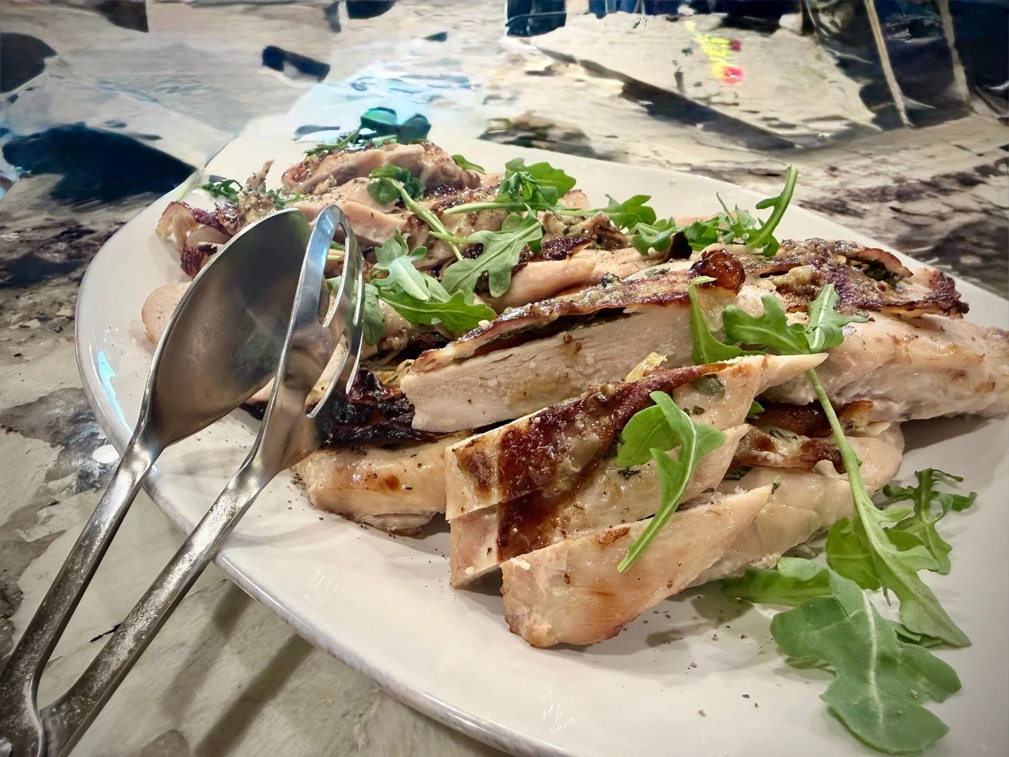 Spring chicken, done with intention.

We tuck herbs and lemon under the skin, cook it gently sous vide, then finish it under the broiler for that perfect crisp.
Juicy, flavorful, and packed with bright herb notes.

Finished with a mustard beurre blan