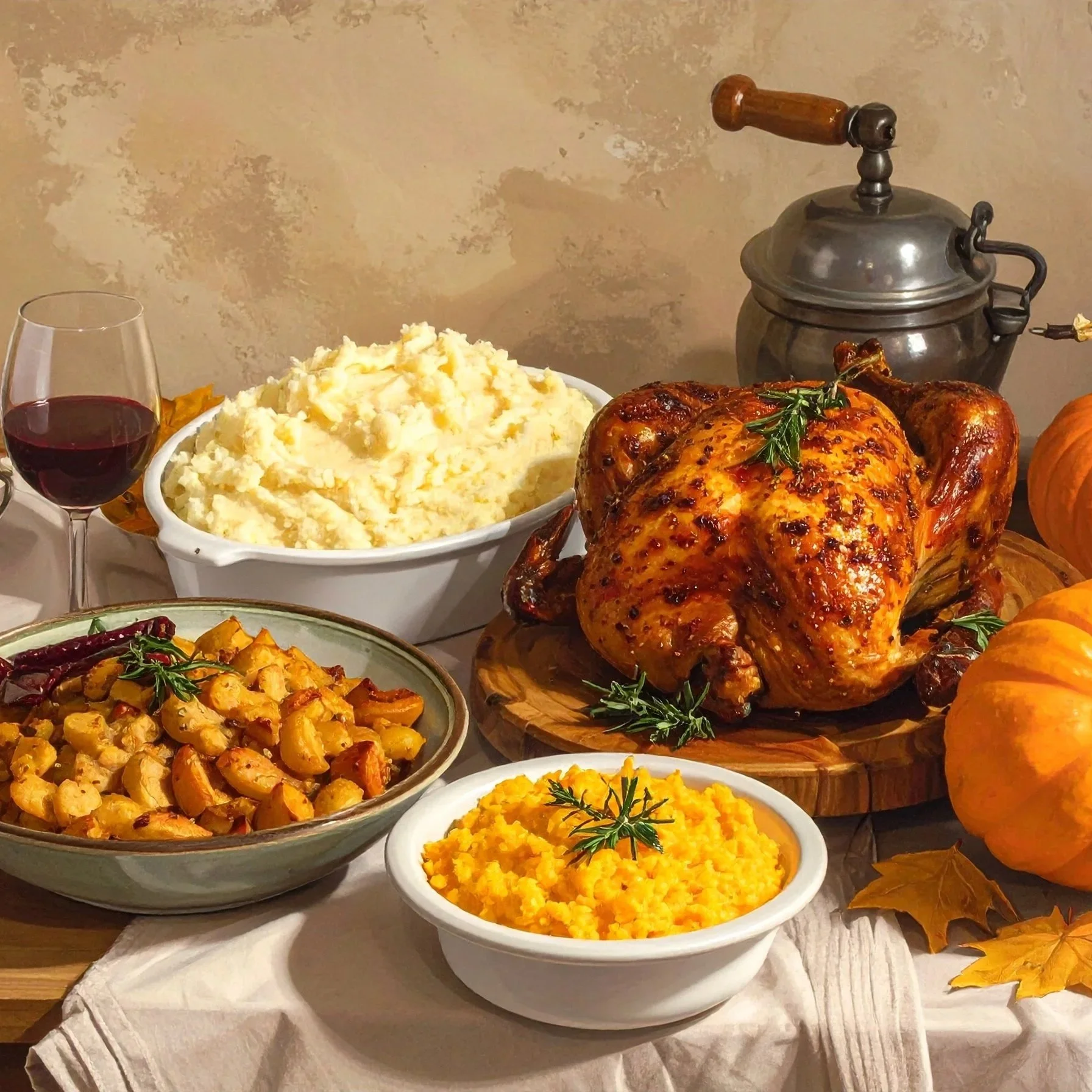 Firefly_turkey+thanksgiving+meal%2C+mashed+potatoes%2C+mac+n+cheese+142837.jpg