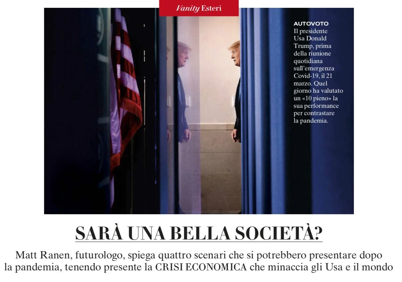 Interview and Scenarios in Vanity Fair