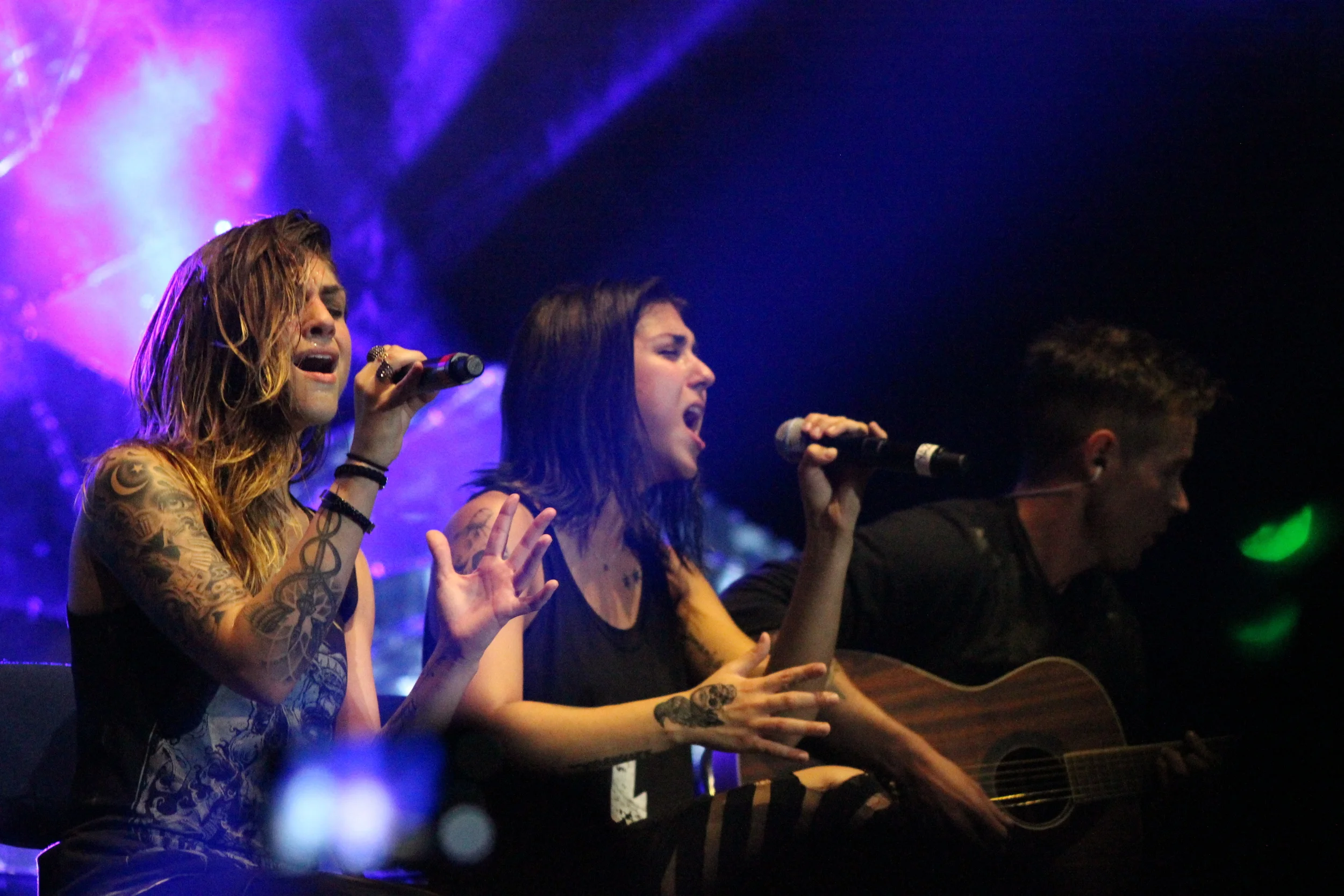 Krewella performs at NestFest in 2014