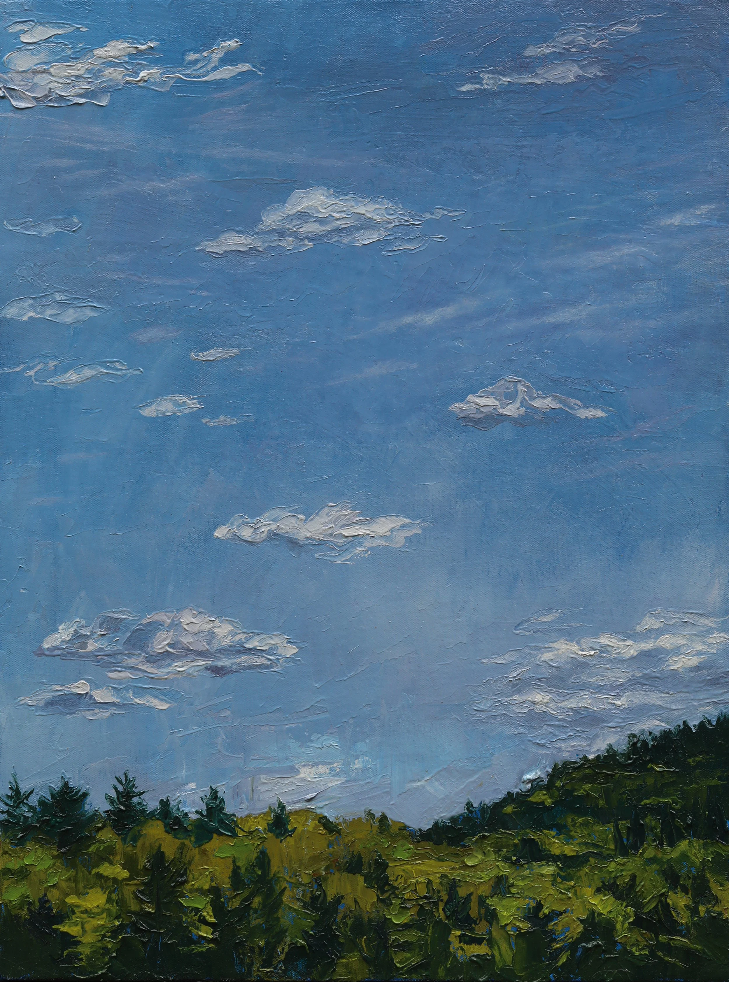 Clouds Above Blue Hill Mountain, oil on canvas, 18" x 24", $750