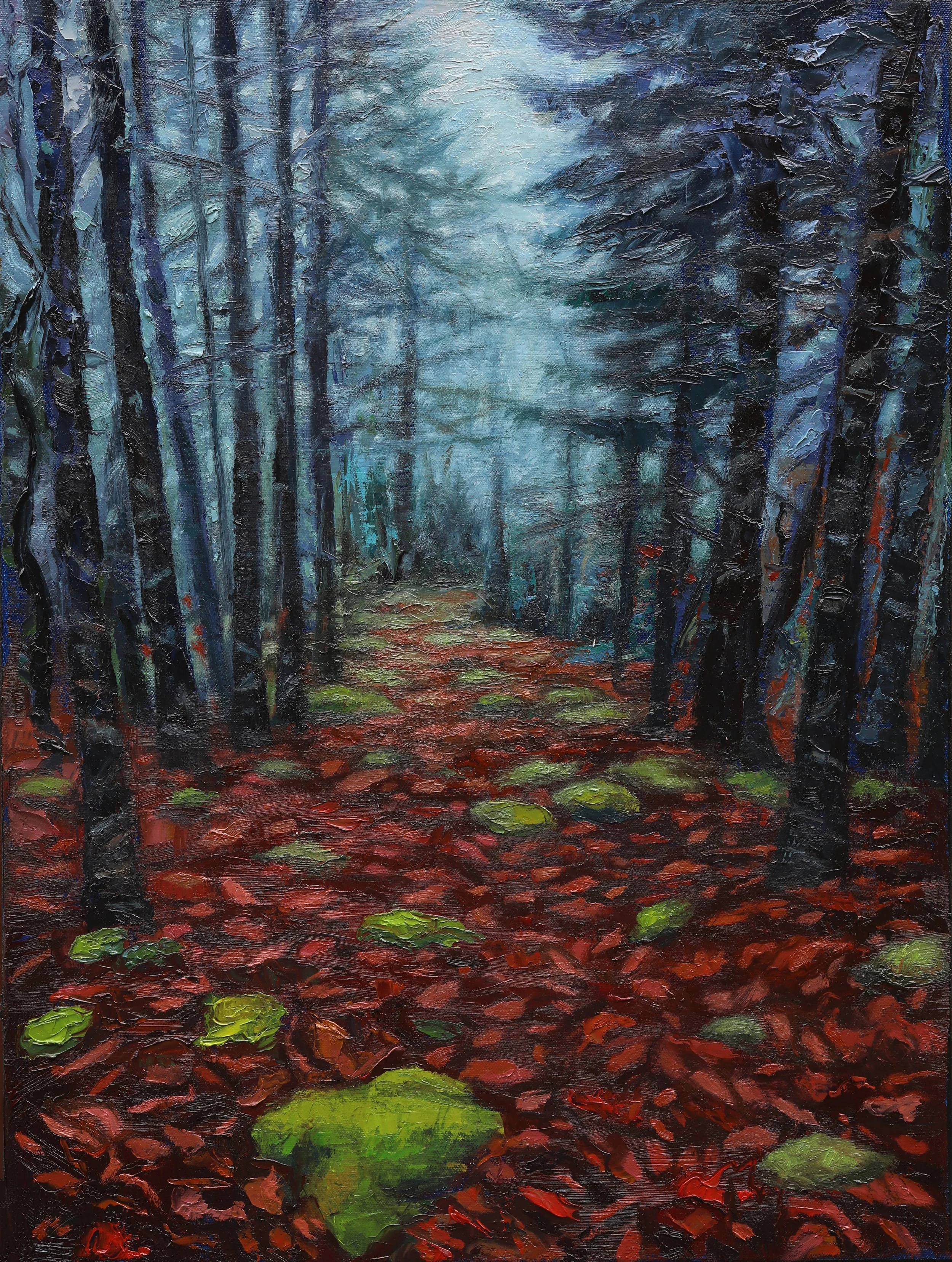 Path to the Pond, oil on canvas, 18" x 24", $750