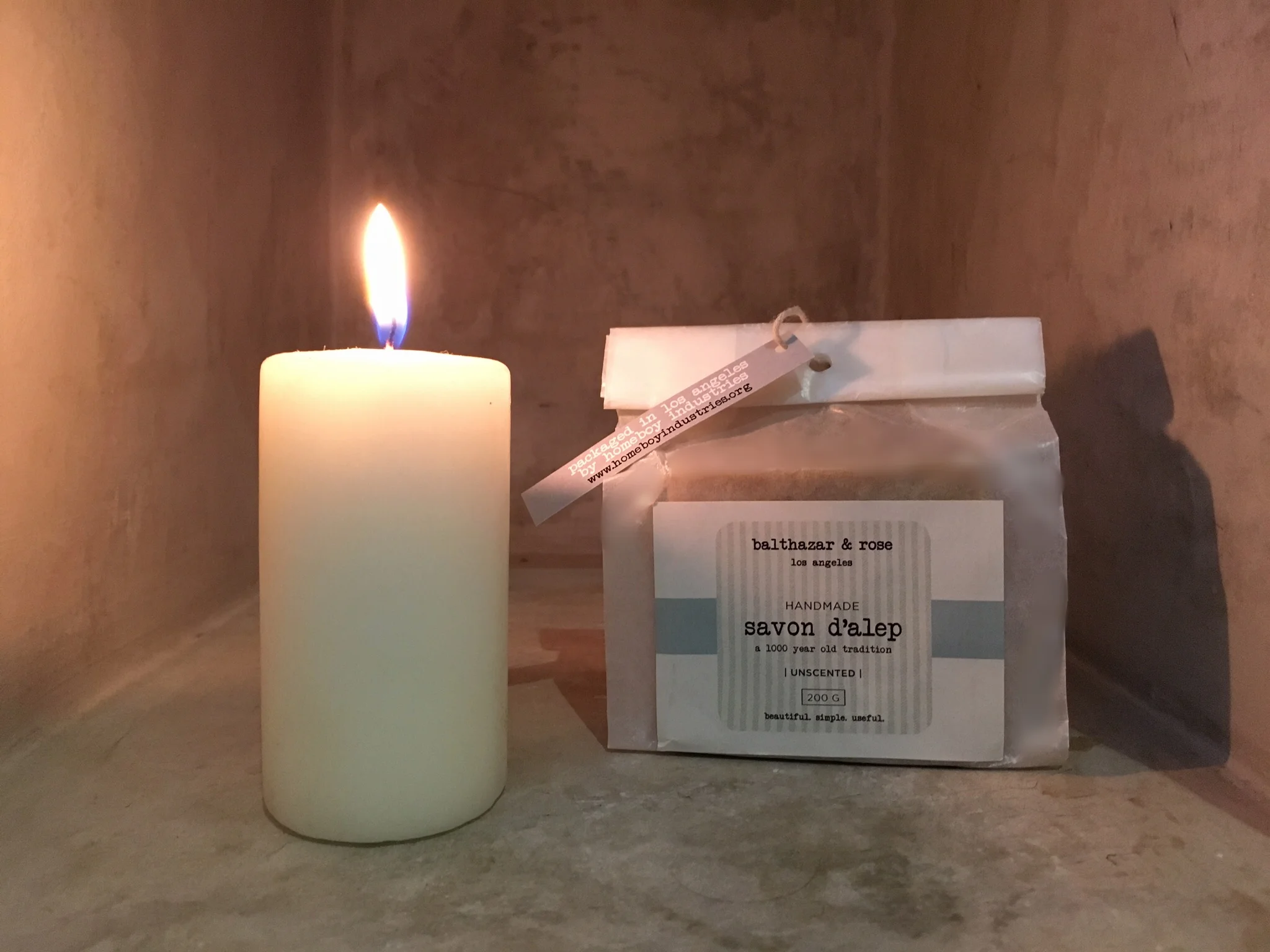 The Aleppo soap in an earthen shower (rammed earth walls coated with tadlakt...as smooth to the touch as our olive oil soap). Please read more about our passion for earthen architecture here .