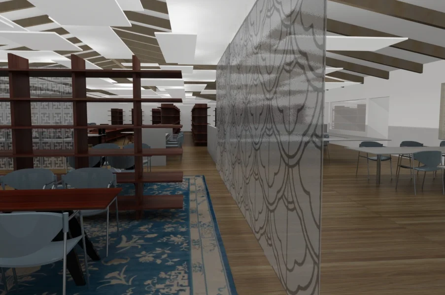 looking down the library.JPG