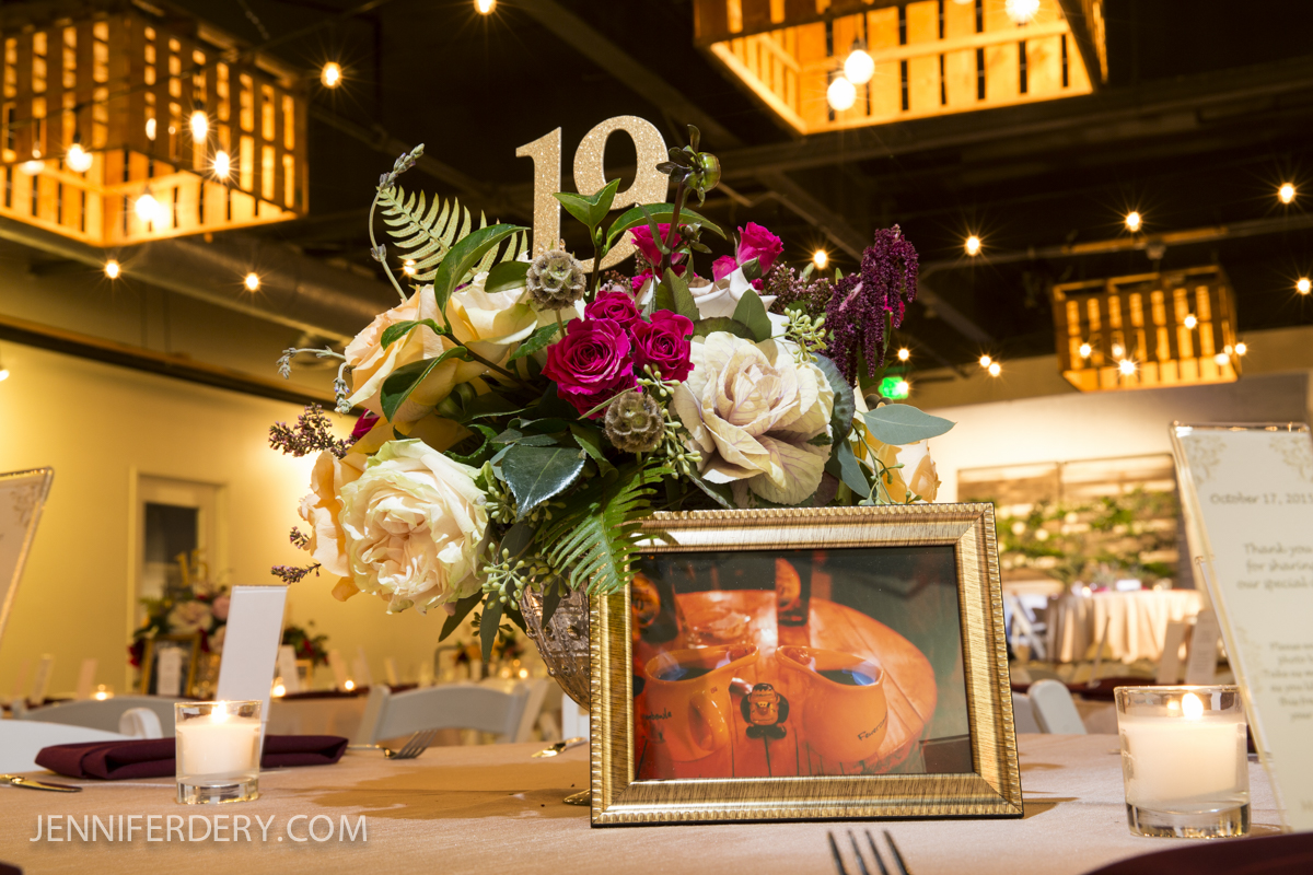 The couple and their guests partied the night away at Moniker Warehouse. Coordinated by Classically Lovely Events