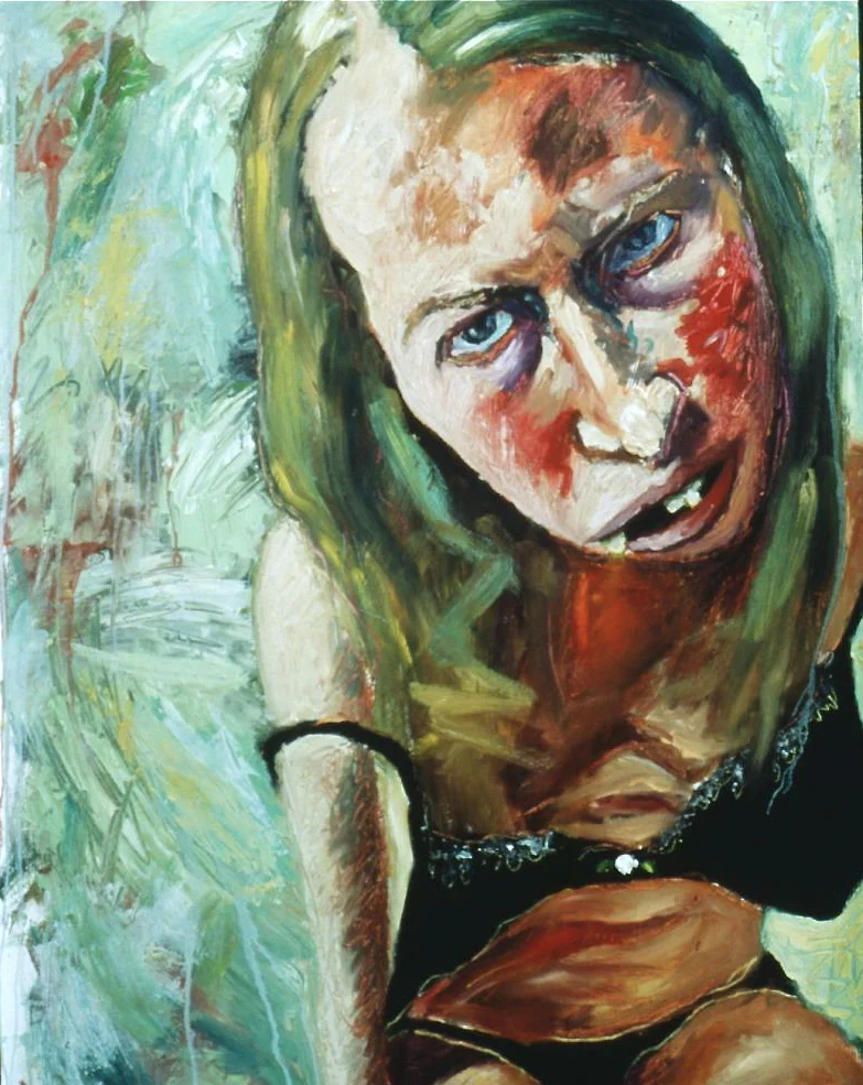 Self Portrait on Abstract Expressionist Ground