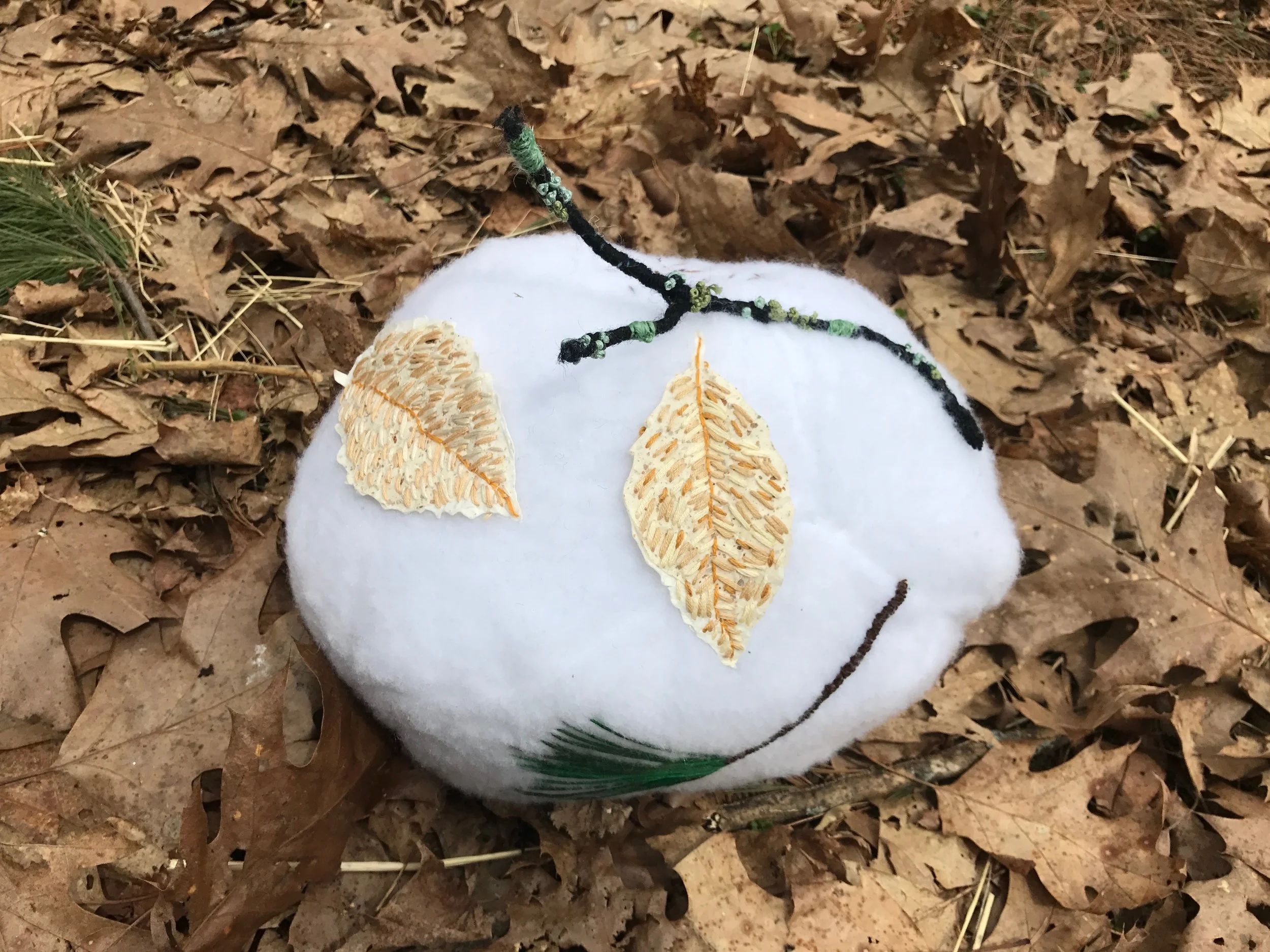 Snow Rock in Leaves