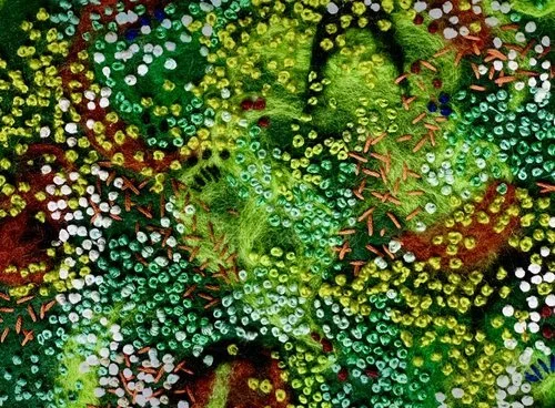 Lichen Moon (green) detail