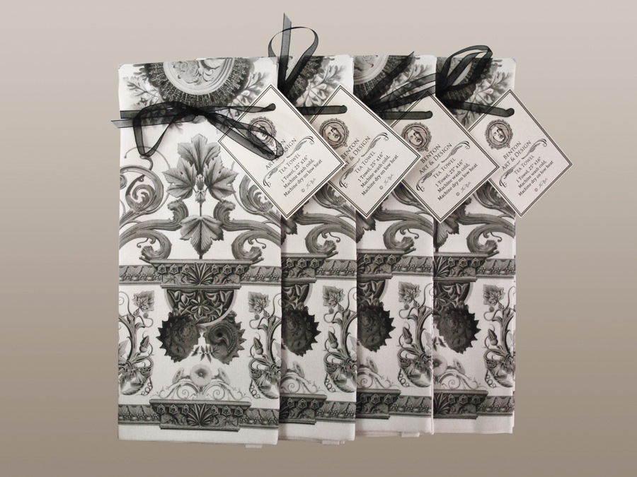 Grace Tea Towel - Black/White — Benton Art & Design