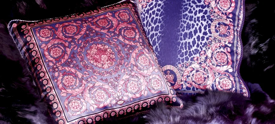 Silk Cushions from Versace. (Photo: Versace Home )