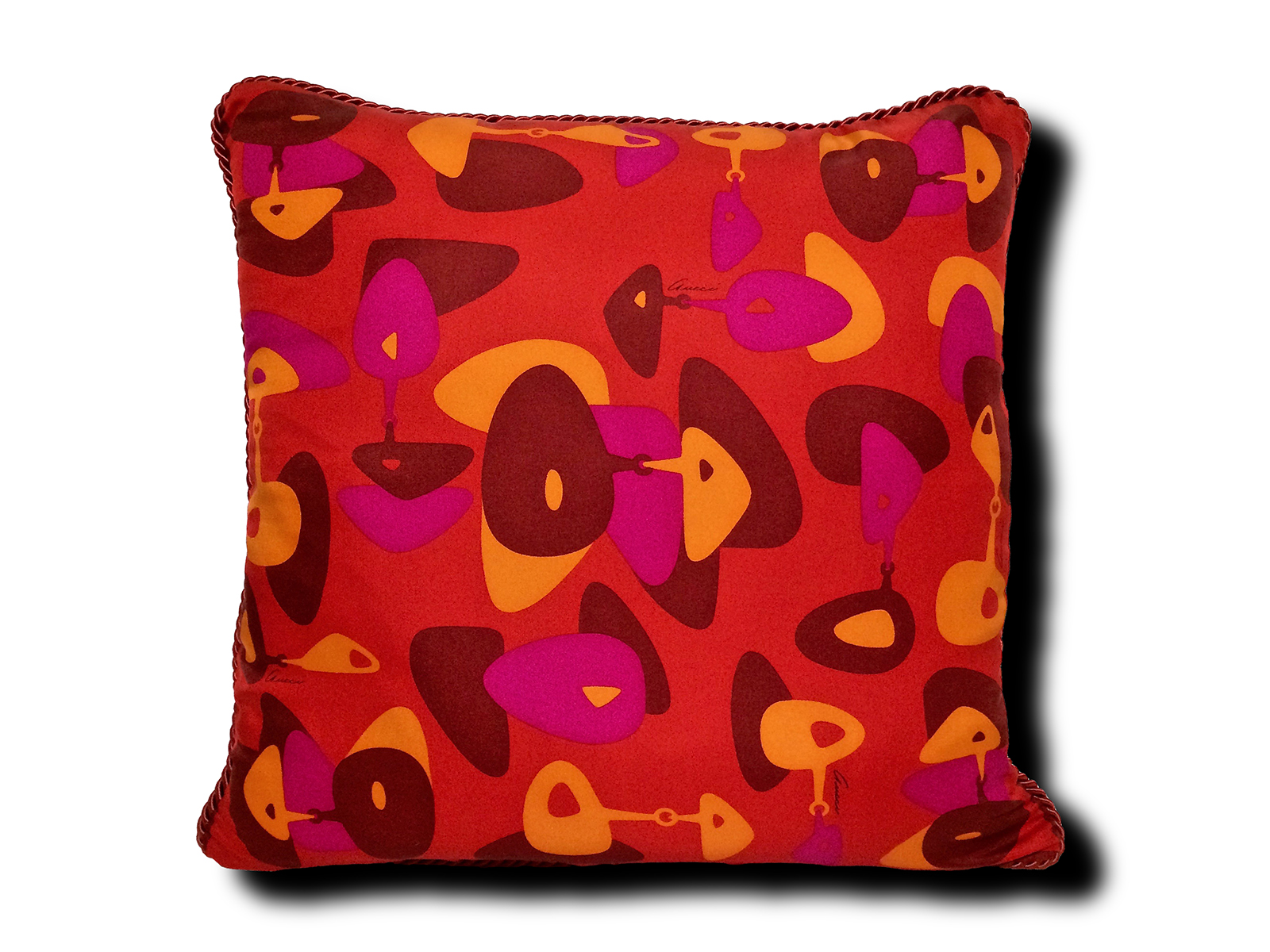 Gucci Mod Squad Pillow - Red/Orange/Pink — Benton Art & Design