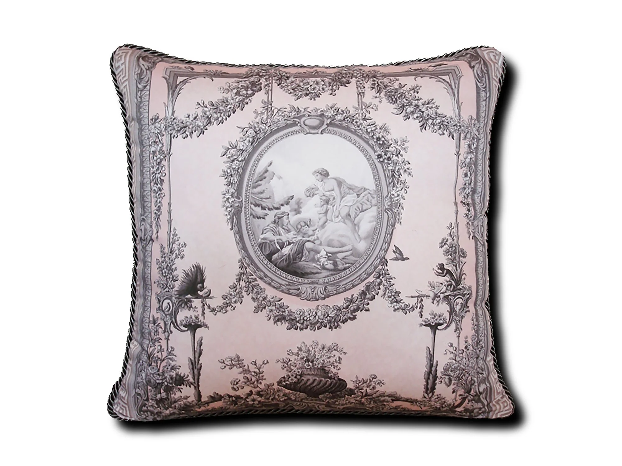 Jardin Pillow - Pink/Grey